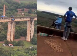 Governo avalia remover ponte após morte em salto sem corda