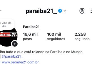 Portal Paraiba21 comemora 100 mil seguidores no Instagram