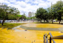 Espaço pet, quadra poliesportiva e anfiteatro são alguns dos equipamentos do Parque Evaldo Cruz, entregues à população, na tarde desta quinta-feira