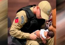 Policial militar realiza socorro e salva bebê recém-nascido, na Paraíba