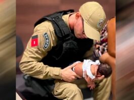 Policial militar realiza socorro e salva bebê recém-nascido, na Paraíba