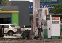 Posto de gasolina na BR-101, em João Pessoa, tem cofre explodido
