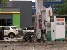Posto de gasolina na BR-101, em João Pessoa, tem cofre explodido