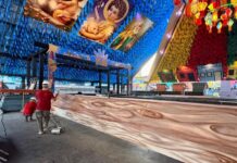 Antes do Forró, marcenaria e ateliê de grafitagem tomam conta da Pirâmide e do túnel d’O Maior São João do Mundo