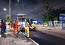 Obras de recapeamento da Avenida Brasília seguem avançando em Campina Grande