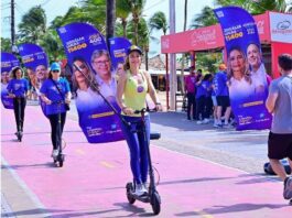 Rosália Lucas protagoniza ação na orla de João Pessoa e ressalta a força do turismo para a economia da Paraíba