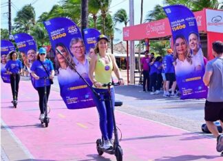 Rosália Lucas protagoniza ação na orla de João Pessoa e ressalta a força do turismo para a economia da Paraíba