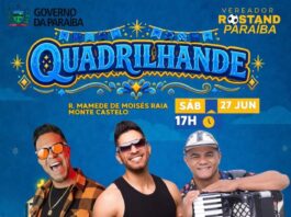 Quadrilhande 2026 ocorre neste sábado 27 de Junho em Monte Castelo, Campina Grande