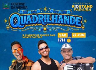 Quadrilhande 2026 ocorre neste sábado 27 de Junho em Monte Castelo, Campina Grande