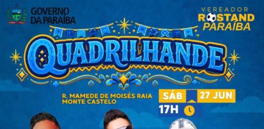 Quadrilhande 2026 ocorre neste sábado 27 de Junho em Monte Castelo, Campina Grande
