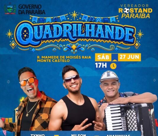 Quadrilhande 2026 ocorre neste sábado 27 de Junho em Monte Castelo, Campina Grande