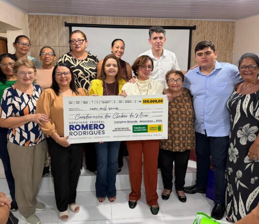 Deputado Romero Rodrigues destina R$ 100 mil aos Clubes de Mães de Campina Grande e anuncia novo aporte para 2026