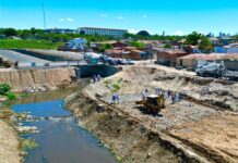 Prefeitura de Campina Grande avança na concretagem do piso da terceira etapa do Canal de Bodocongó