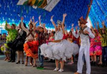 Com Pirâmide cheia, escolas da rede municipal participam do 1º Festival de Quadrilhas Juninas Escolares de Campina Grande