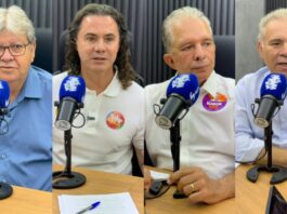 Pesquisa Data Ranking/Fonte83: João lidera com 58,1%, Veneziano tem 40,1%, Nabor 20,8% e Queiroga 11,5%