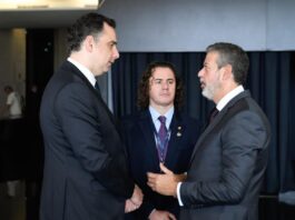 No Senado, Veneziano recebe membros das maiores economias do mundo para Cúpula dos Parlamentares do G20