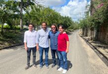 Ao lado do presidente da Codevasf, Veneziano vistoria obras de asfaltamento que totalizam R$ 3 milhões em Campina Grande