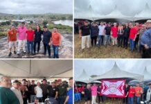 Ao lado de três prefeitos, Veneziano prestigia a tradicional Festa da Pedra, em Caiçara