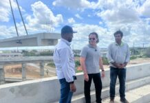 Veneziano inspeciona içamento das vigas do 2º viaduto da duplicação da BR 230 e confirma entrega de trechos da obra e dois viadutos em dezembro