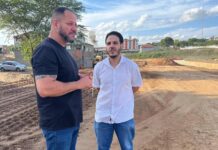 Vereador Wellington Cobra visita obras do Canal de Bodocongó em Campina Grande