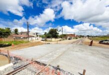Passagens de nível da obra do VLT começam a ser executadas no perímetro urbano de Campina Grande