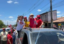 Veneziano e Ricardo Coutinho comandam carreata de Lula pelas ruas de Campina Grande