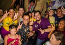 Vitor Ribeiro caminha em Santa Rosa e visita Instituto São Vicente de Paula