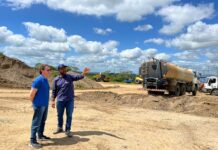 Durante inspeção na duplicação da BR 230 em CG, Veneziano constata celeridade nas obras após período de chuvas